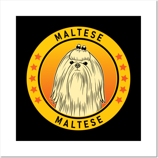 Maltese Dog Portrait Wall Art by millersye